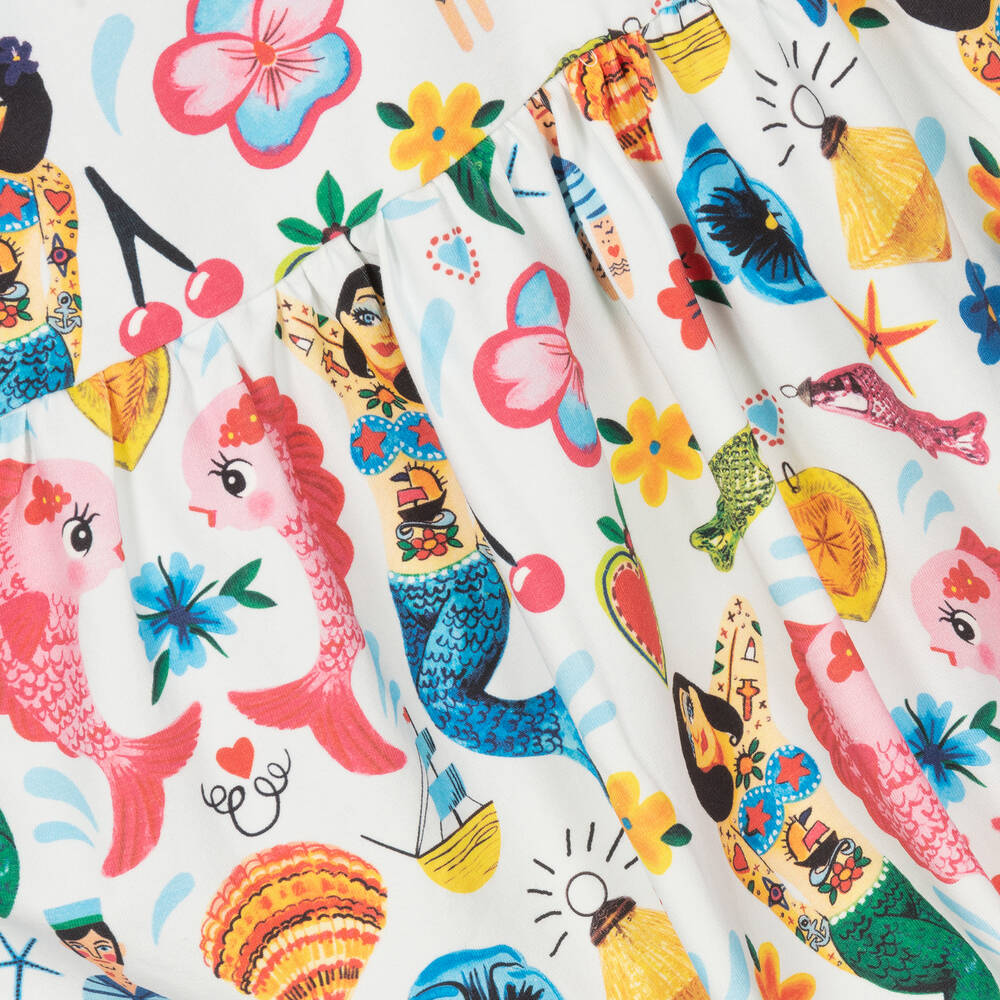 Rock Your Baby-Blue Cotton Mermaids Dress | Childrensalon Outlet