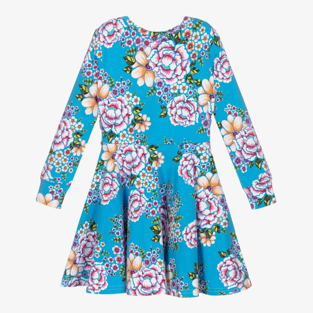 Rock Your Baby-Blue Floral Cotton Dress | Childrensalon Outlet