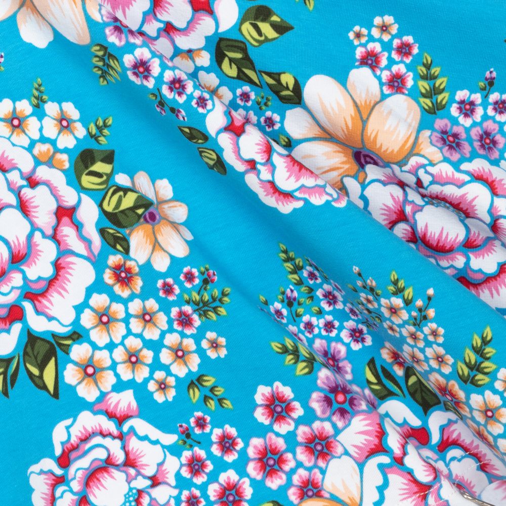 Rock Your Baby-Blue Floral Cotton Dress | Childrensalon Outlet