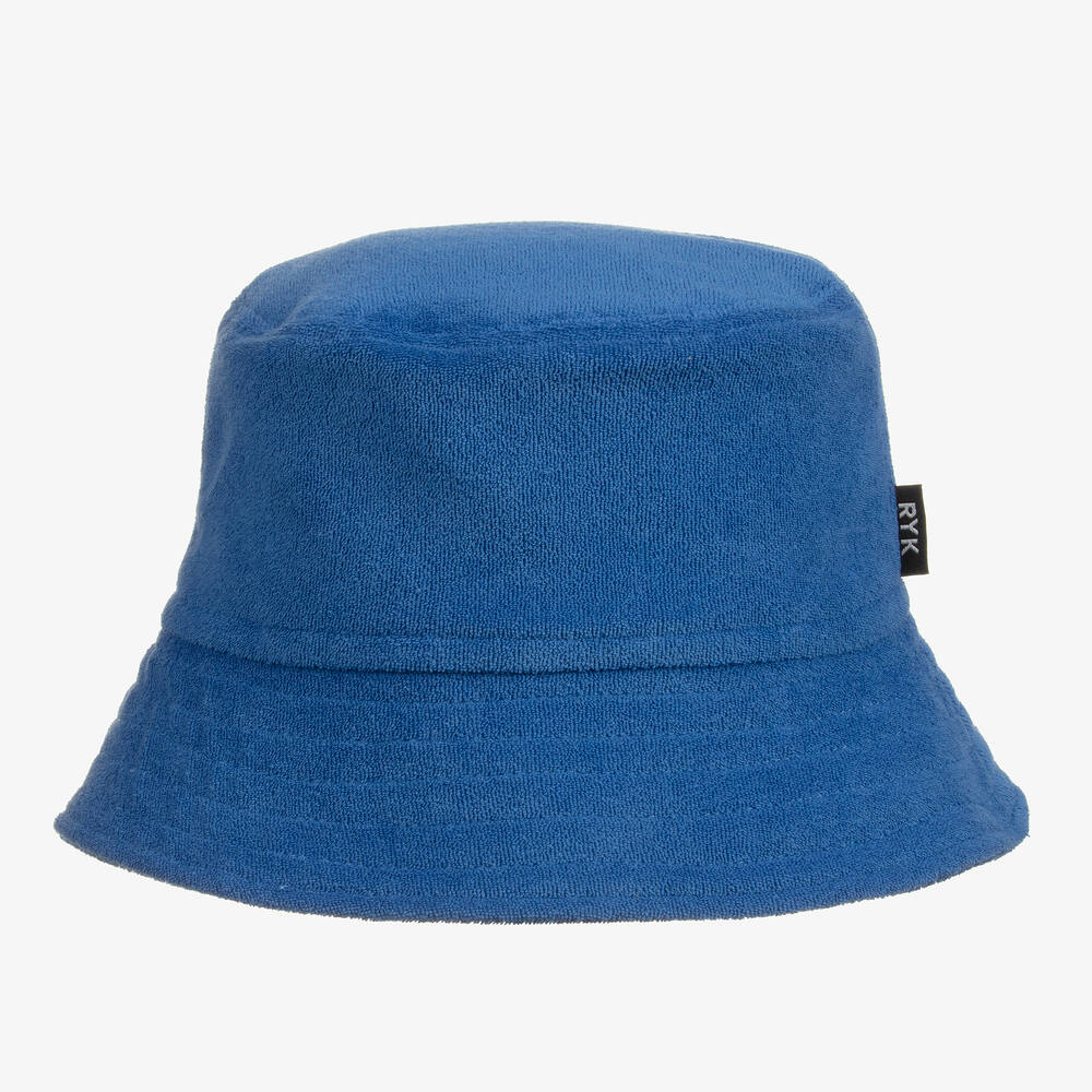 Rock Your Baby - Blue Towelling Bucket Hat | Childrensalon
