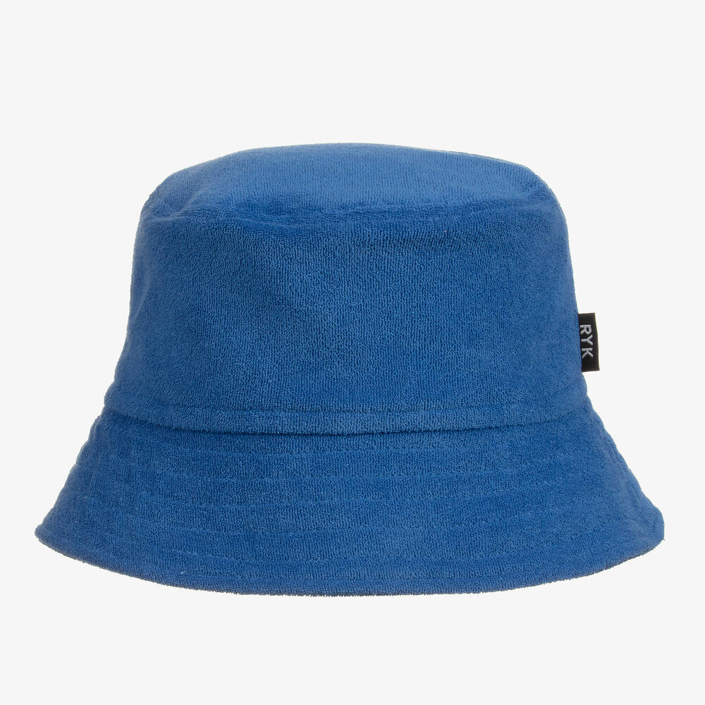 Rock Your Baby-Blue Towelling Bucket Hat | Childrensalon Outlet