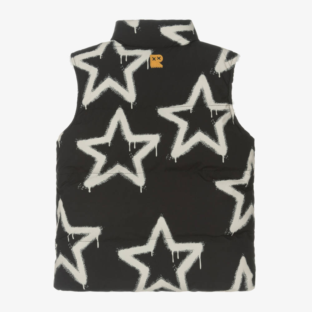 Rock Your Baby-Boys Black Star Sherpa Vest | Childrensalon Outlet