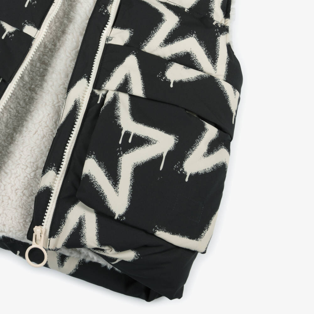 Rock Your Baby-Boys Black Star Sherpa Vest | Childrensalon Outlet