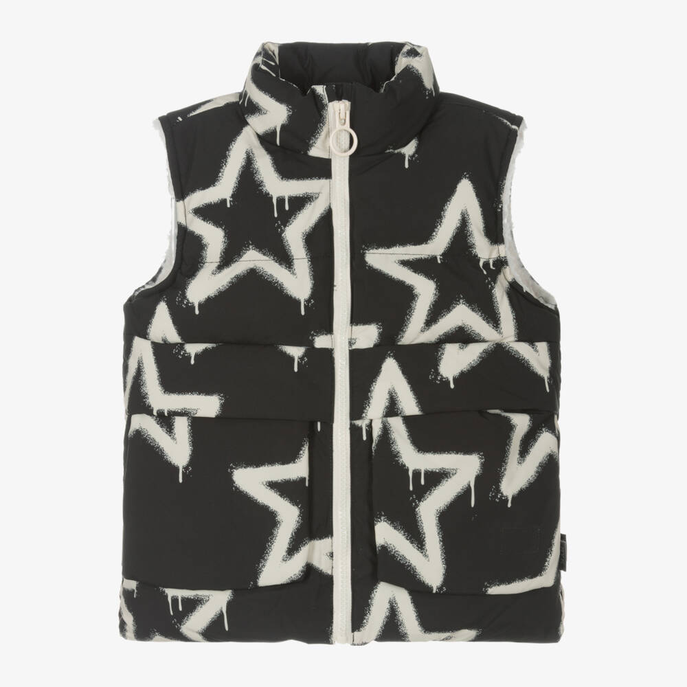 Rock Your Baby-Boys Black Star Sherpa Vest | Childrensalon Outlet