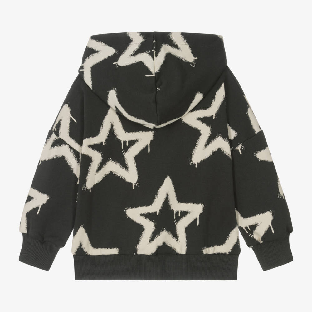 Rock Your Baby-Boys Black Starry Cotton Hoodie | Childrensalon Outlet
