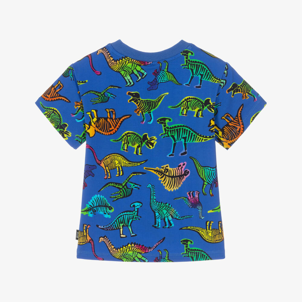 Rock Your Baby-Boys Blue Cotton Jersey Dinosaur Print T-Shirt | Childrensalon Outlet