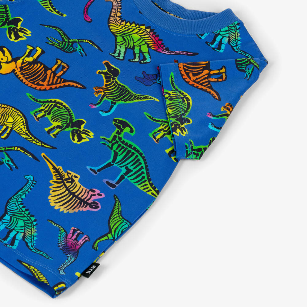 Rock Your Baby-Boys Blue Cotton Jersey Dinosaur Print T-Shirt | Childrensalon Outlet