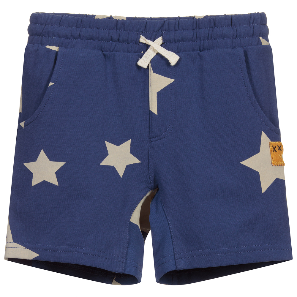 Rock Your Baby - Boys Blue Cotton Shorts | Childrensalon