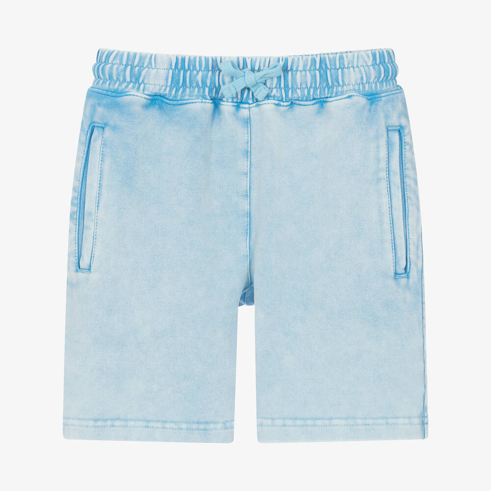 Rock Your Baby-Boys Blue Stone Wash Cotton Shorts | Childrensalon Outlet