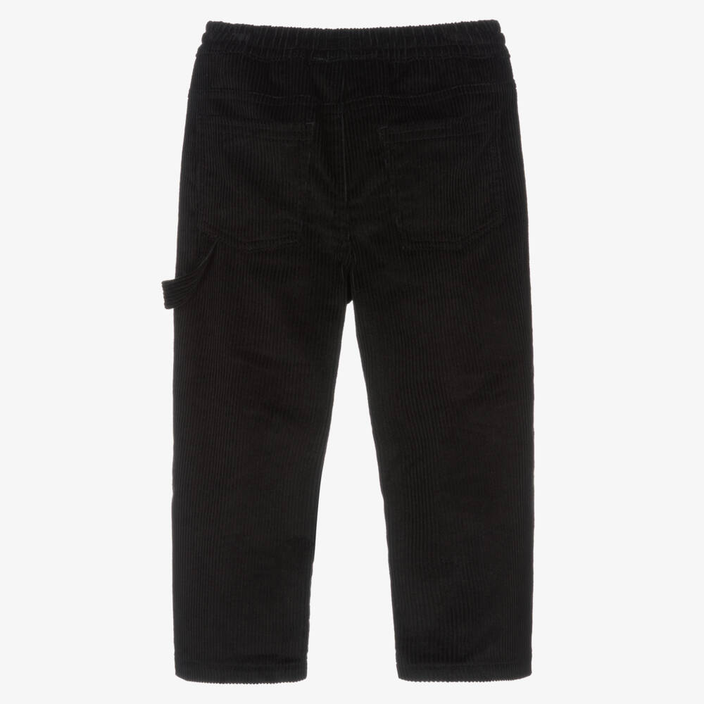 Rock Your Baby-Boys Charcoal Black Relaxed Corduroy Trousers | Childrensalon Outlet