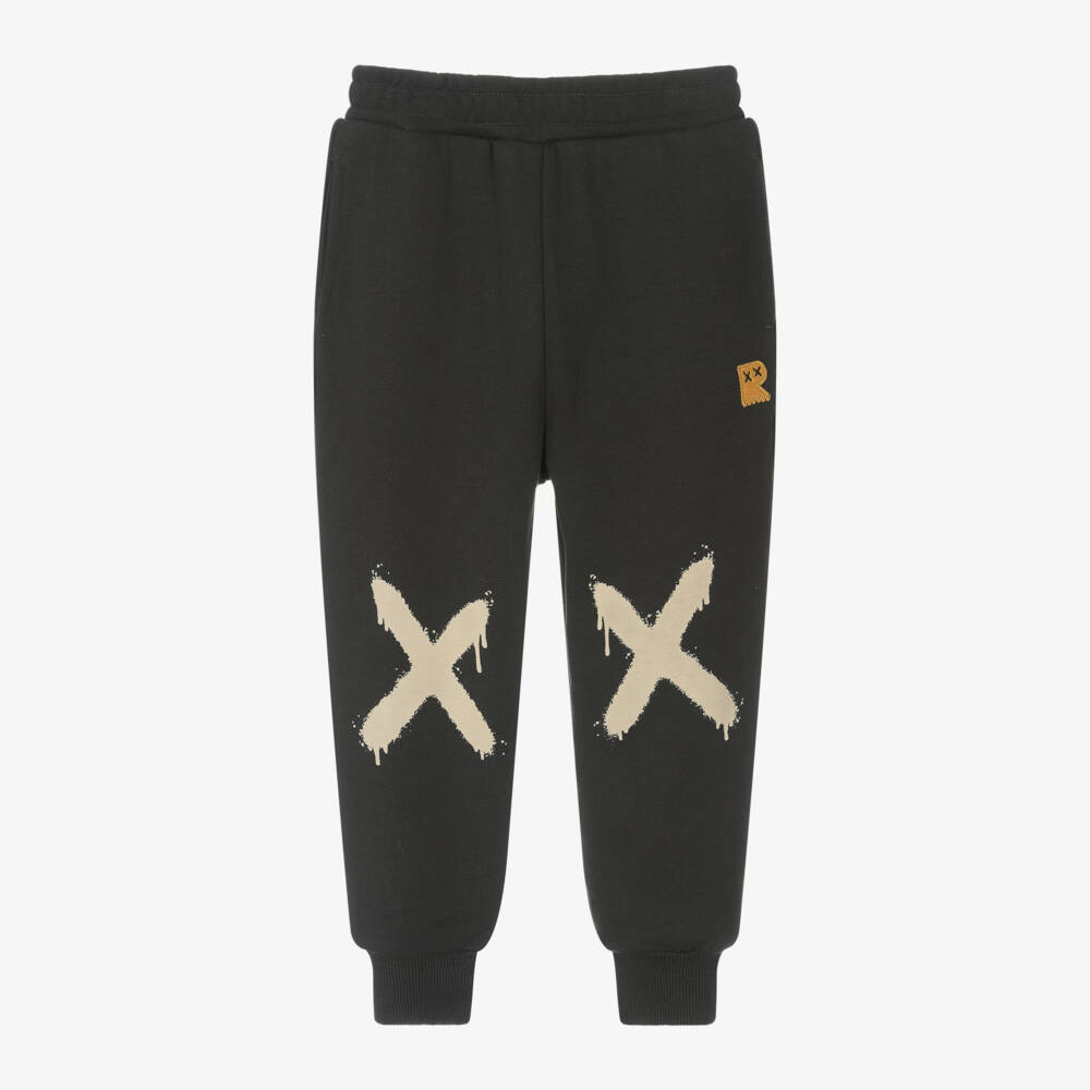 Rock Your Baby-Boys Charcoal Cotton Art Joggers | Childrensalon Outlet