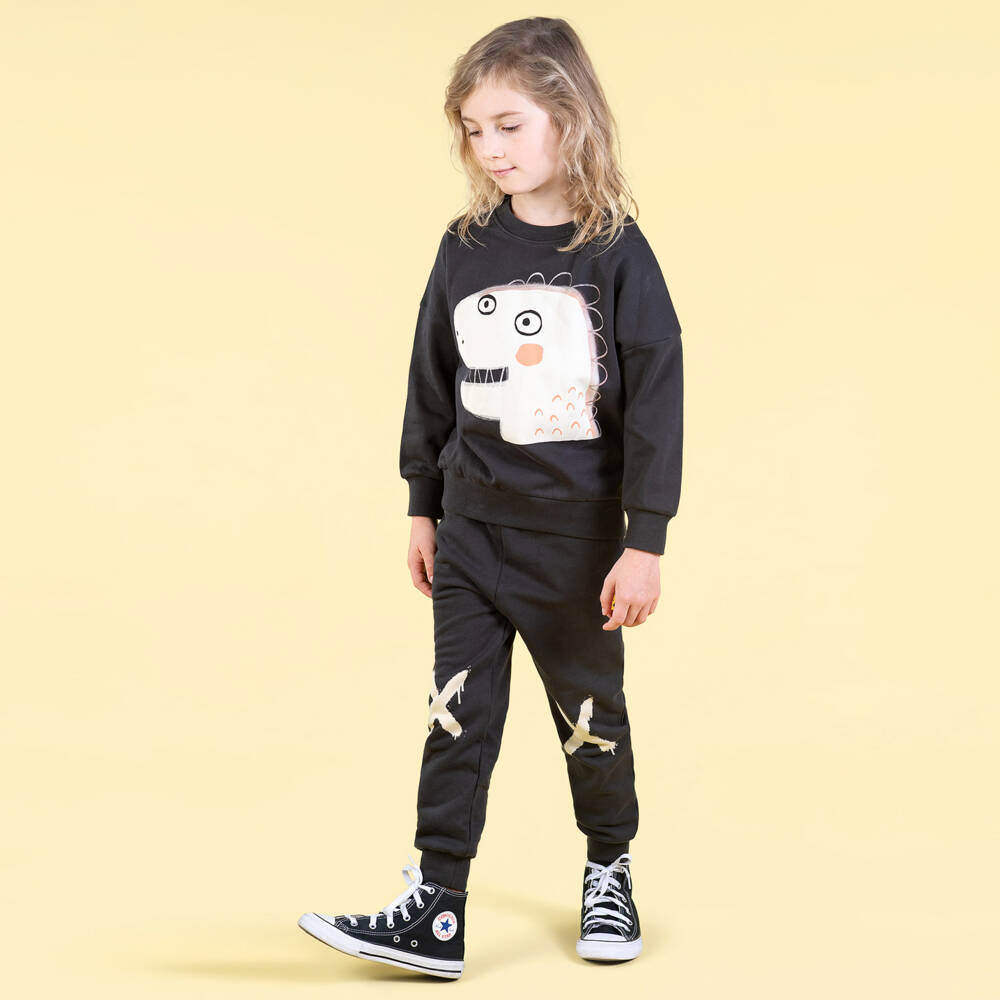 Rock Your Baby-بنطلون رياضي بطبعة غرافيتي لون أسود للأولاد | Childrensalon Outlet