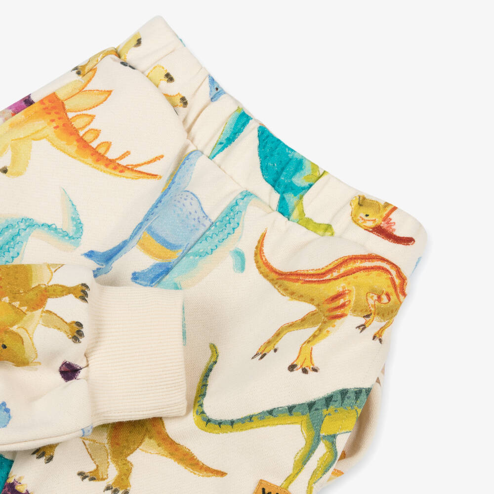 Rock Your Baby-Boys Cream Dinosaur Print Joggers | Childrensalon Outlet