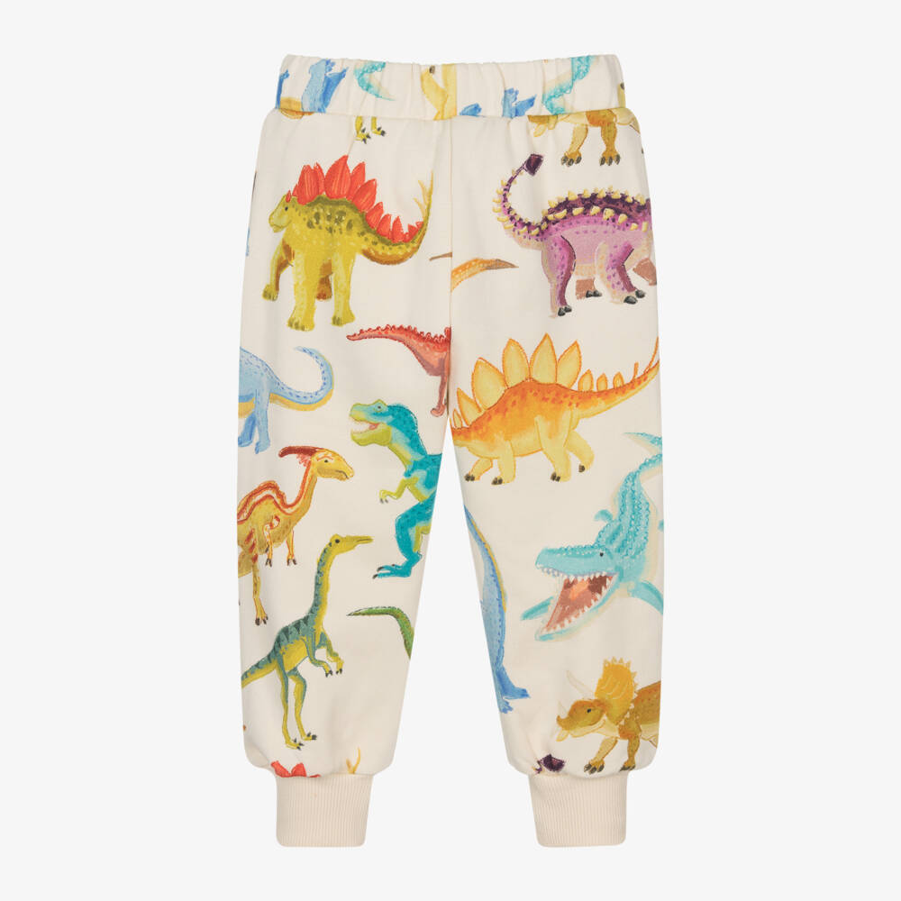 Rock Your Baby-Boys Cream Dinosaur Print Joggers | Childrensalon Outlet
