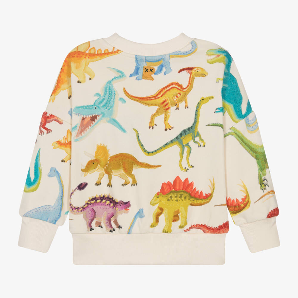 Rock Your Baby-Boys Cream Dinosaur Print Jumper | Childrensalon Outlet