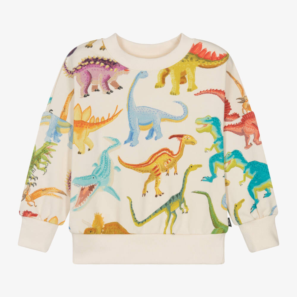 Rock Your Baby-Boys Cream Dinosaur Print Jumper | Childrensalon Outlet