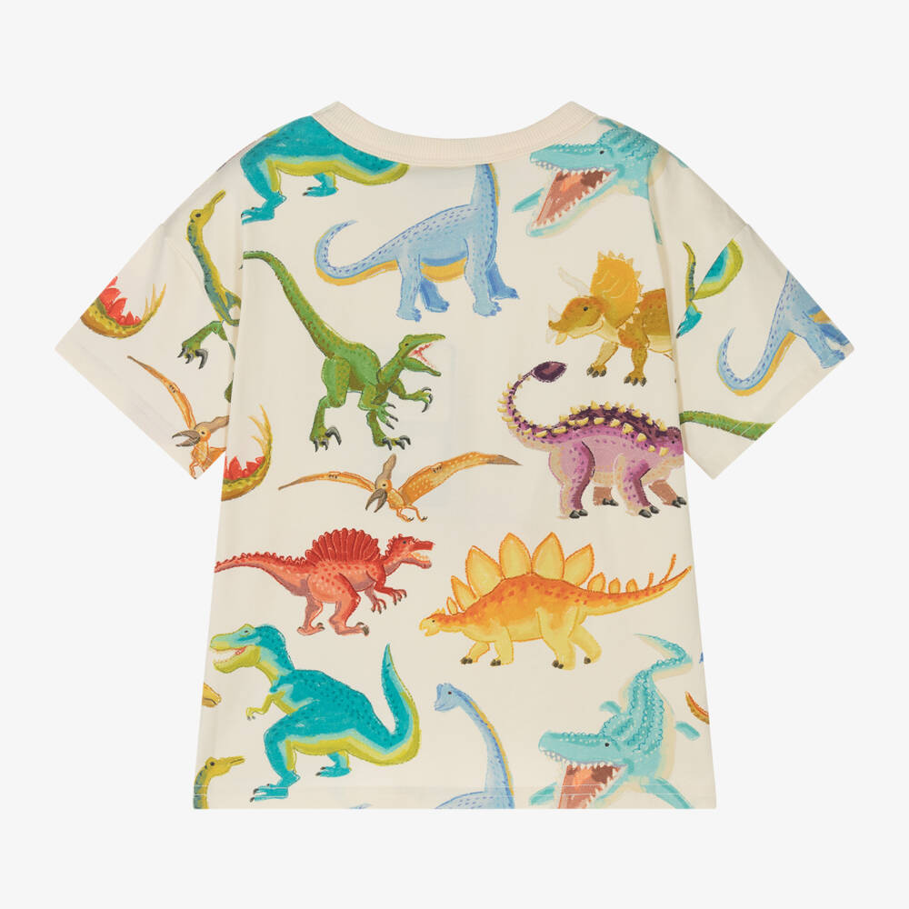 Rock Your Baby-Boys Cream Dinosaur Tee | Childrensalon Outlet