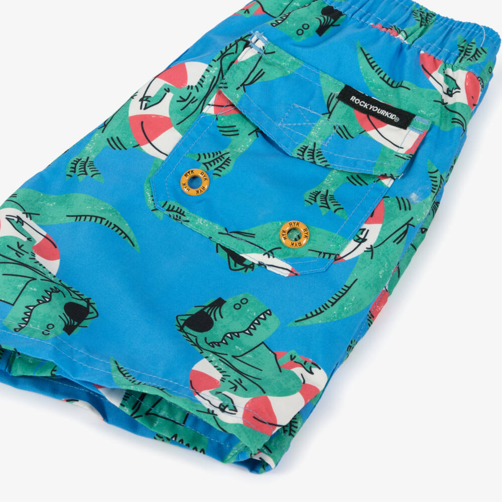 Rock Your Baby-Boys Dinosaur Print Swim Trunks | Childrensalon Outlet