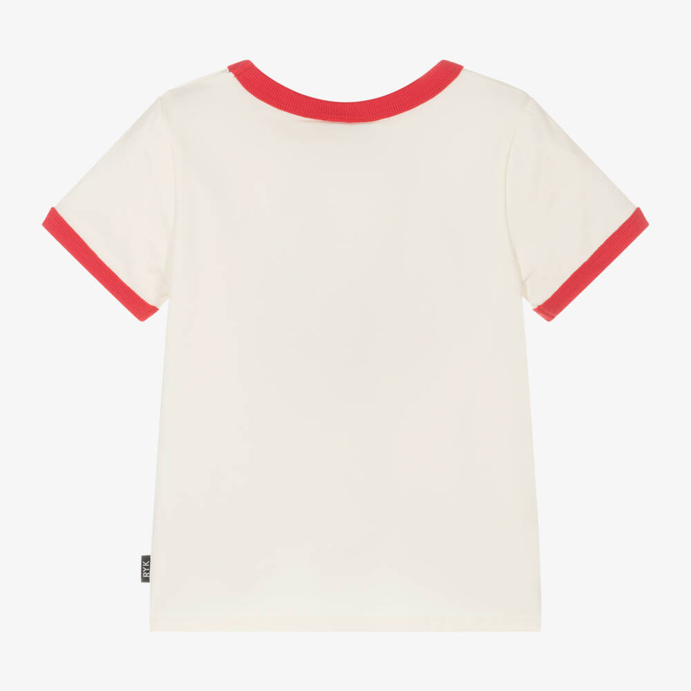 Rock Your Baby-Boys Festive Dino Ivory Tee | Childrensalon Outlet