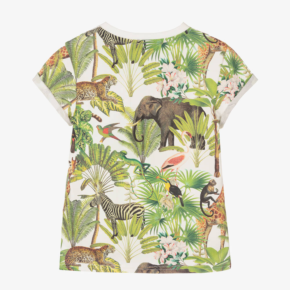 Rock Your Baby-تيشيرت قطن لون أبيض وأخضر للأولاد | Childrensalon Outlet