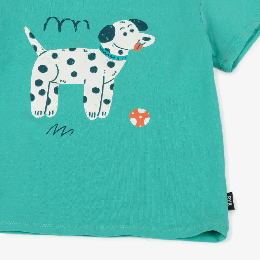 Rock Your Baby-Boys Green Pup Print Tee | Childrensalon Outlet