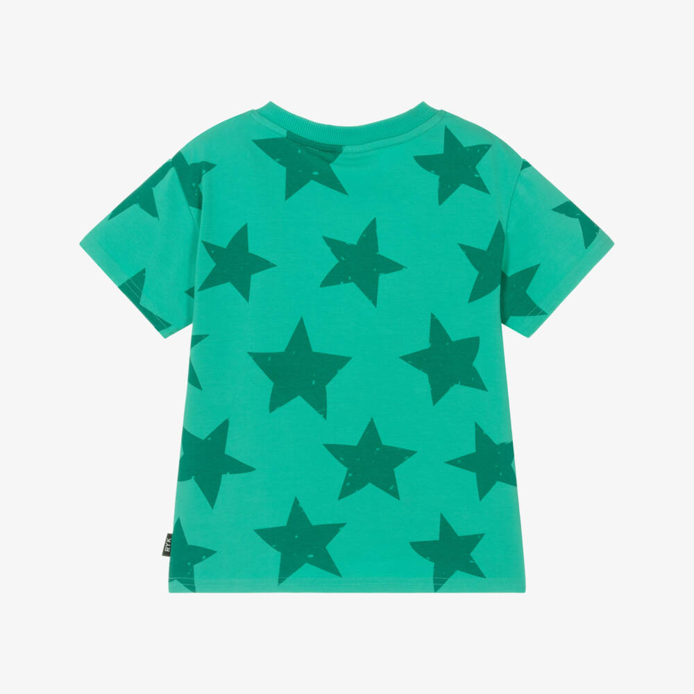 Rock Your Baby-Футболка из хлопка с зелеными звездами для мальчиков | Childrensalon Outlet