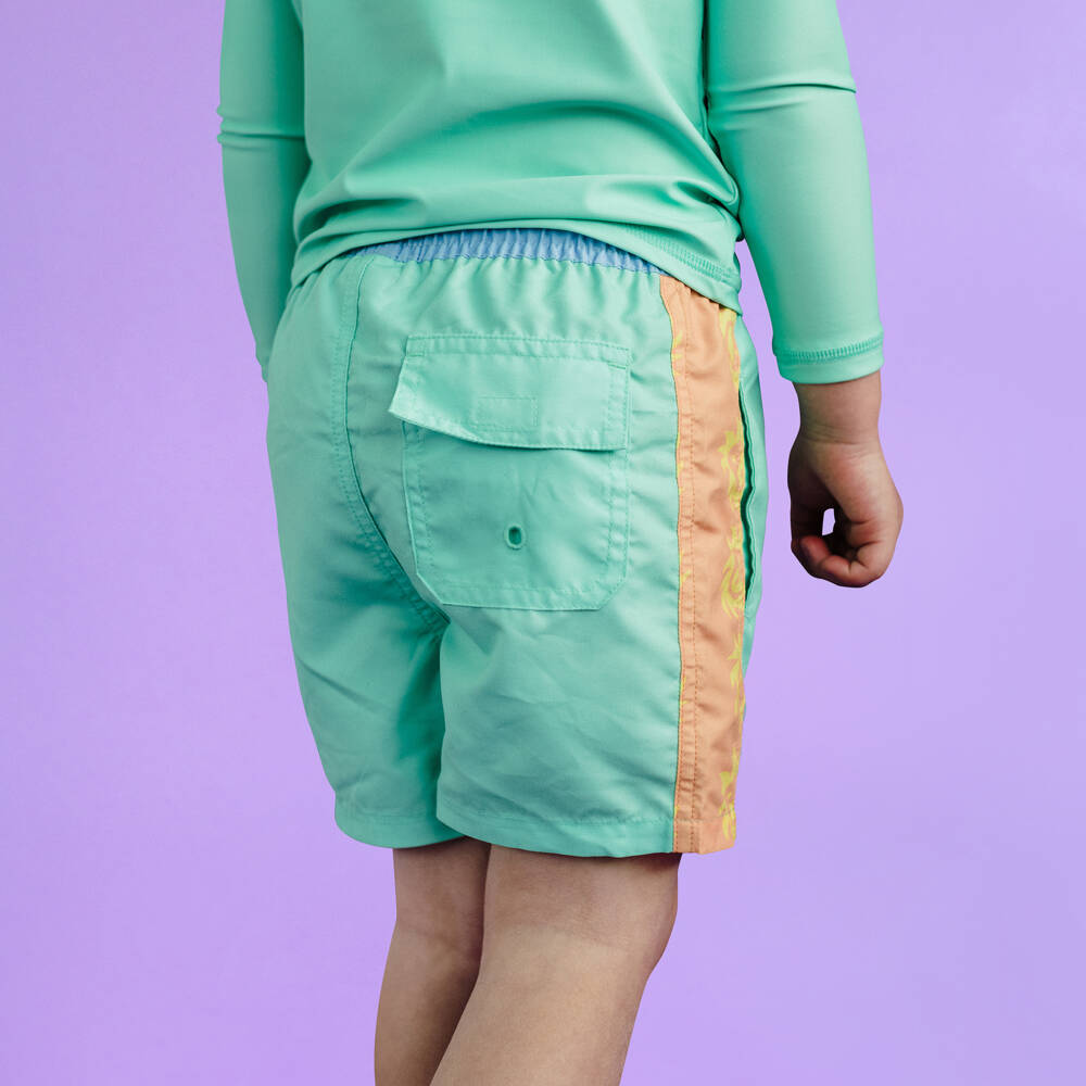 Rock Your Baby-Boys Green Sun Print Swim Shorts | Childrensalon Outlet