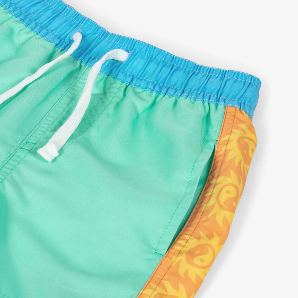 Rock Your Baby-Boys Green Sun Print Swim Shorts | Childrensalon Outlet