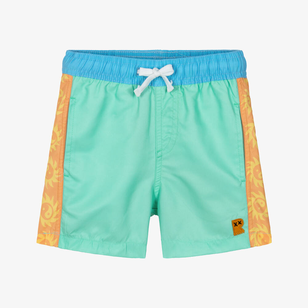 Rock Your Baby-Boys Green Sun Print Swim Shorts | Childrensalon Outlet