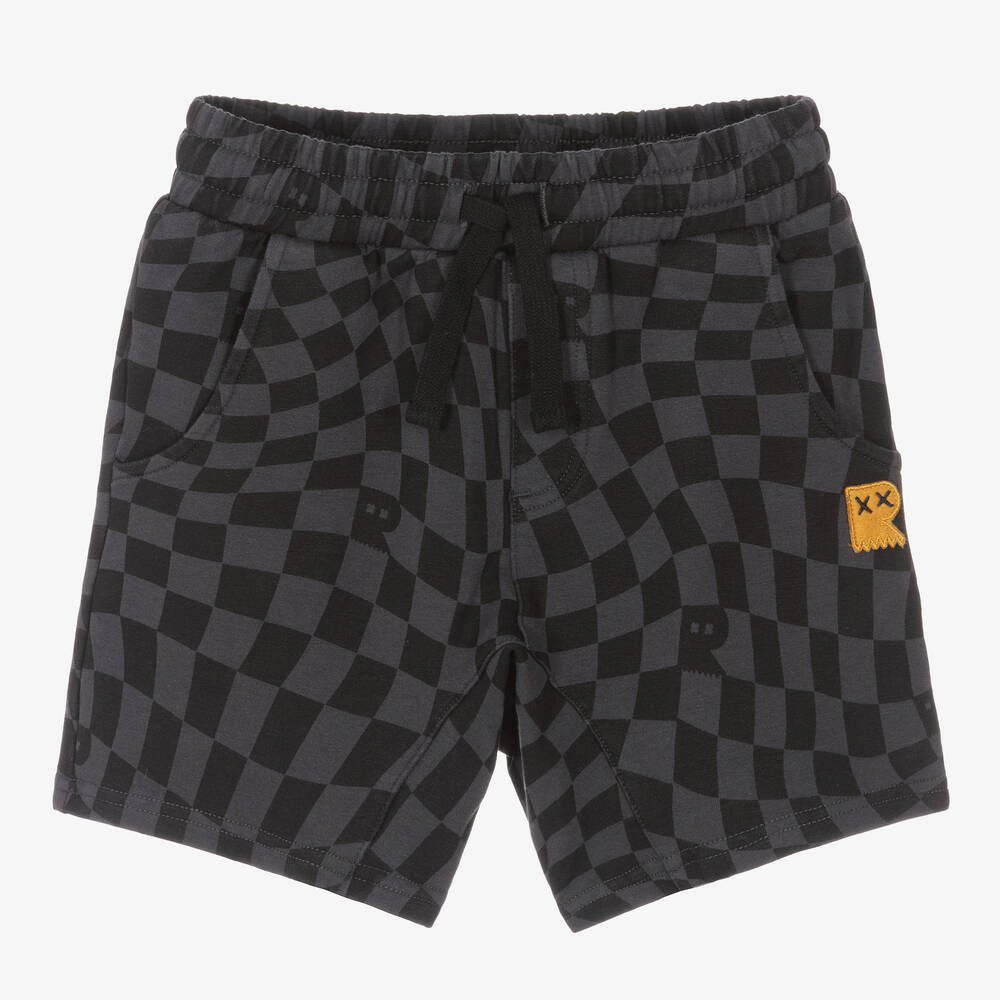 Rock Your Baby - Boys Grey & Black Madness Shorts | Childrensalon