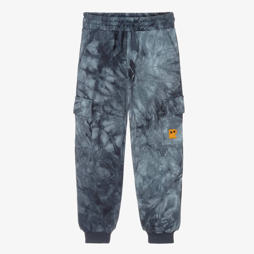 Rock Your Baby-Boys Grey Cotton Tie-Dye Cargo Joggers | Childrensalon Outlet