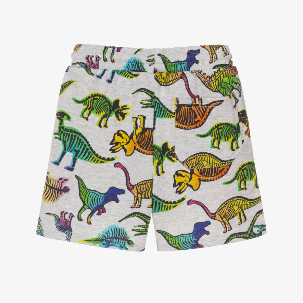 Rock Your Baby-Boys Grey Marl Cotton Jersey Dinosaur Print Shorts | Childrensalon Outlet