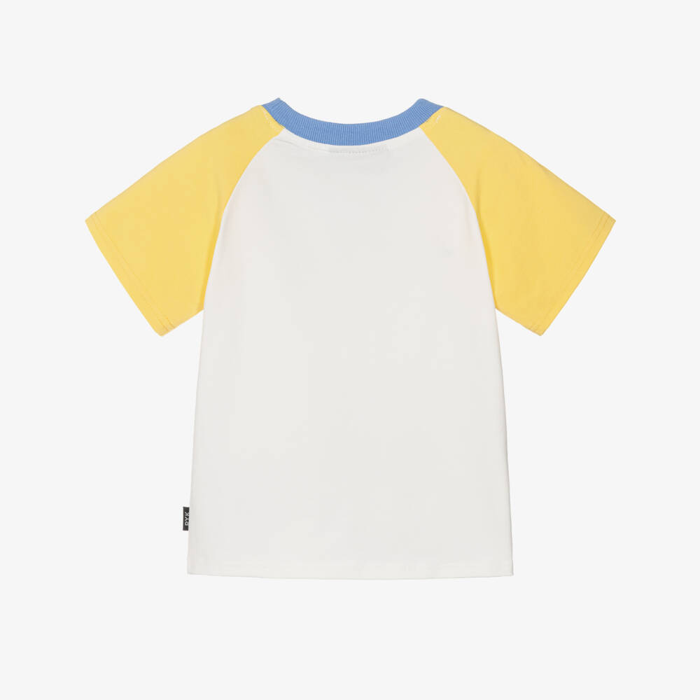 Rock Your Baby-Boys Ivory Colourblock Banana T-Shirt | Childrensalon Outlet