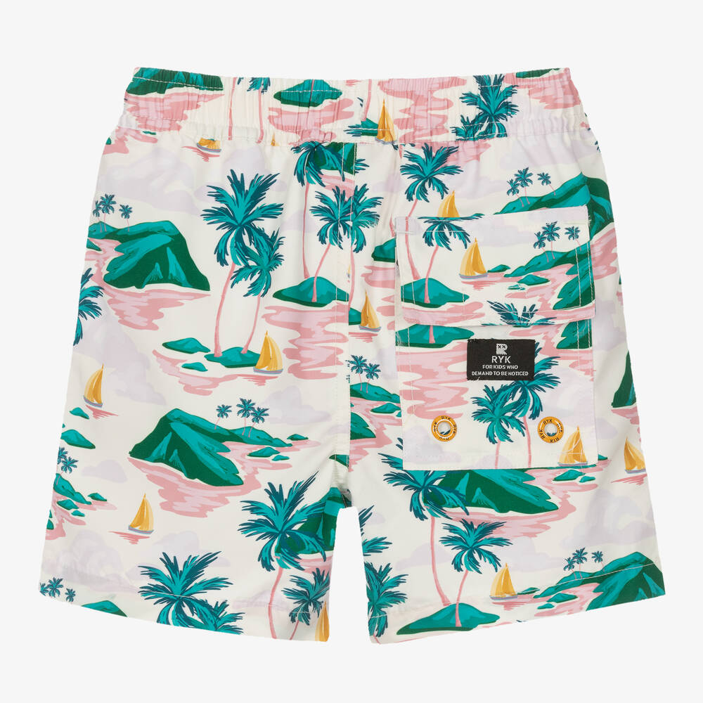 Rock Your Baby-Кремовые шорты-плавки с островами | Childrensalon Outlet