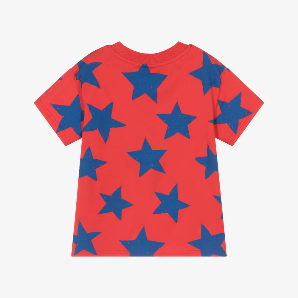 Rock Your Baby-Boys Scarlet Tee with Azure Stars | Childrensalon Outlet