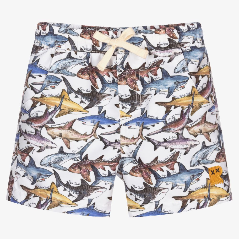 Rock Your Baby - Boys Sharks Swim Shorts | Childrensalon