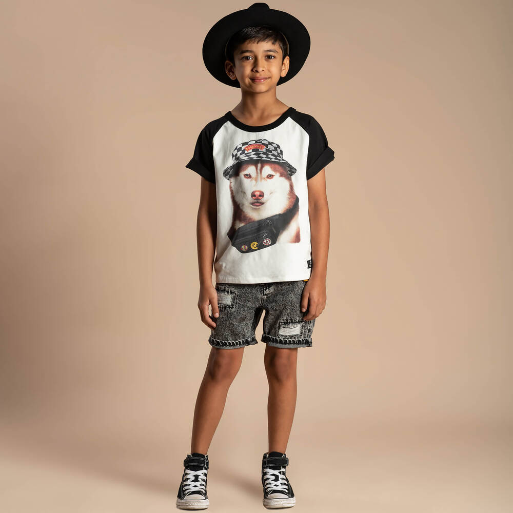 Rock Your Baby-Белая футболка с собакой | Childrensalon Outlet