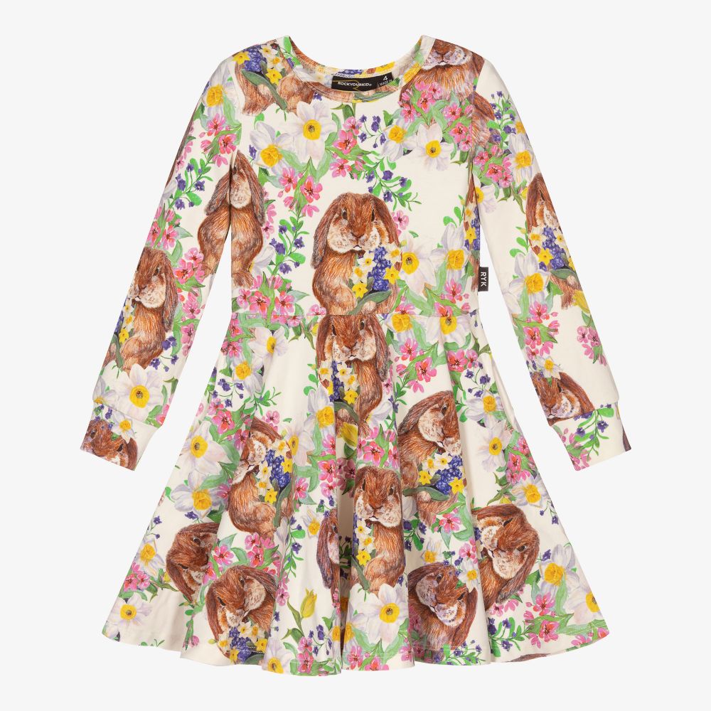 Rock Your Baby - Платье с кроликами в цветах | Childrensalon