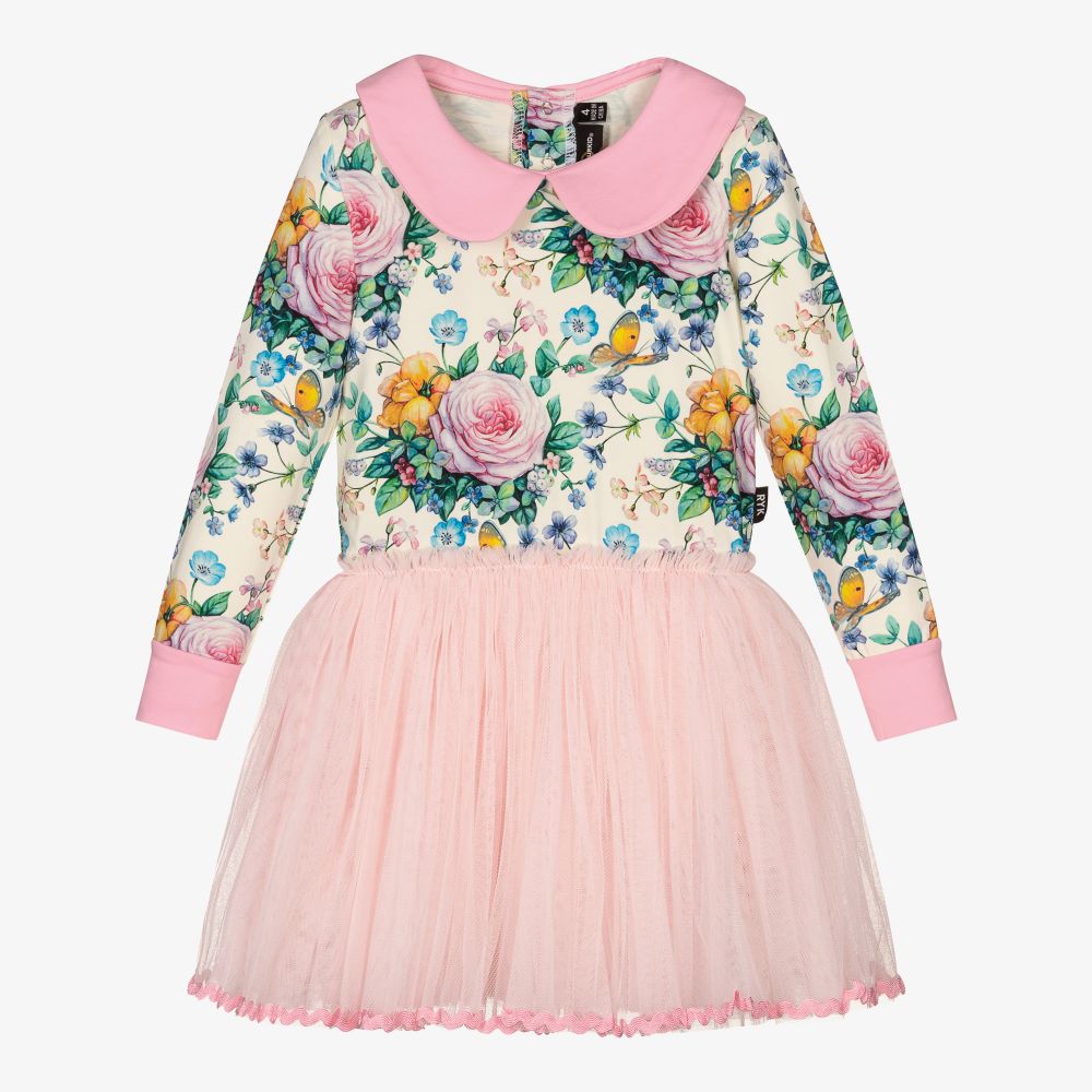 Rock Your Baby - Floral Cotton & Tulle Dress | Childrensalon