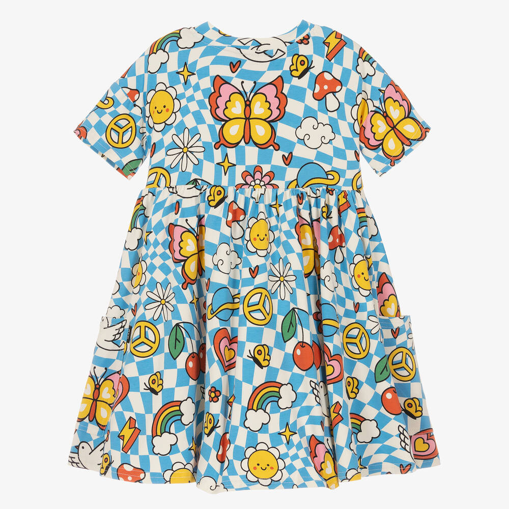 Rock Your Baby-Girls Blue Check Cotton Dress | Childrensalon Outlet