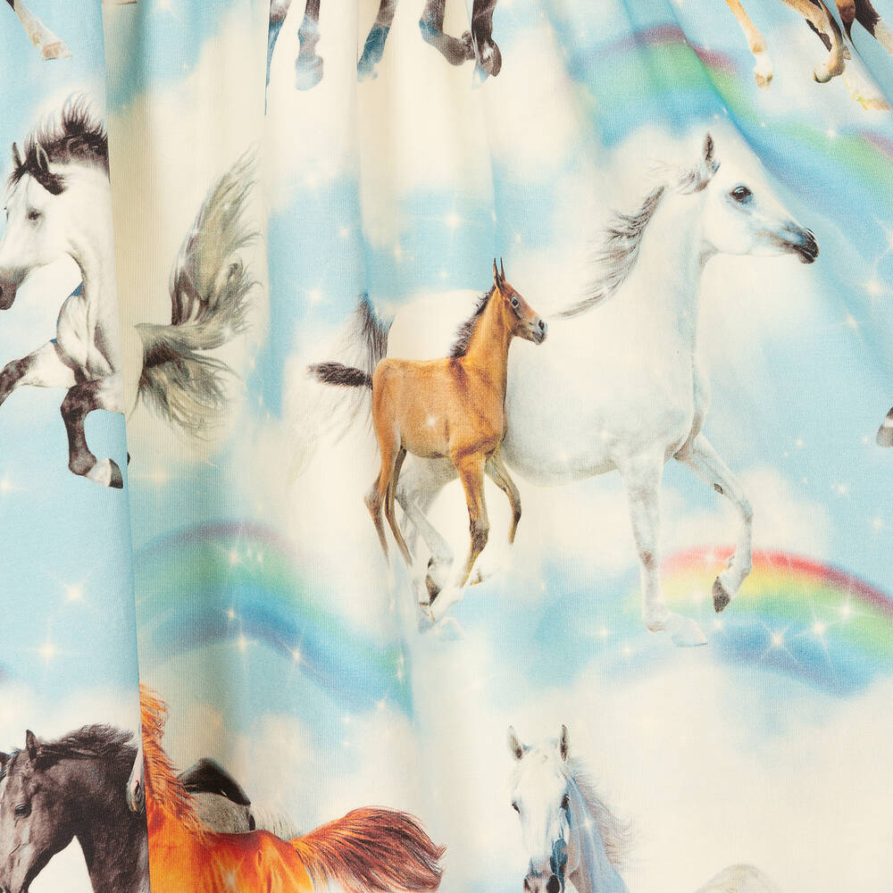 Rock Your Baby-Girls Blue Cotton Horse Dress | Childrensalon Outlet