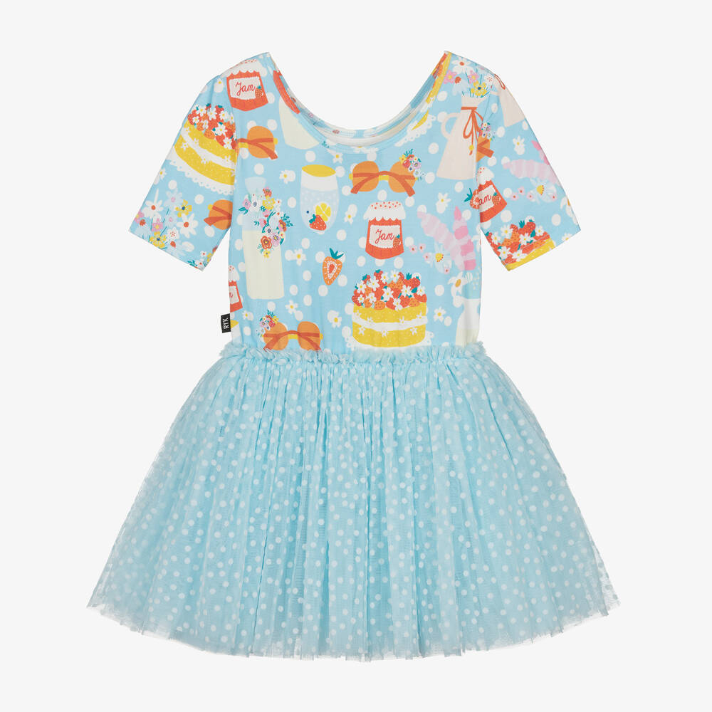 Rock Your Baby-Girls Blue Cotton Tutu Dress | Childrensalon Outlet