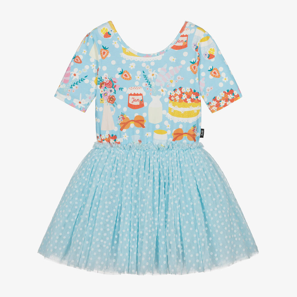 Rock Your Baby-Girls Blue Cotton Tutu Dress | Childrensalon Outlet