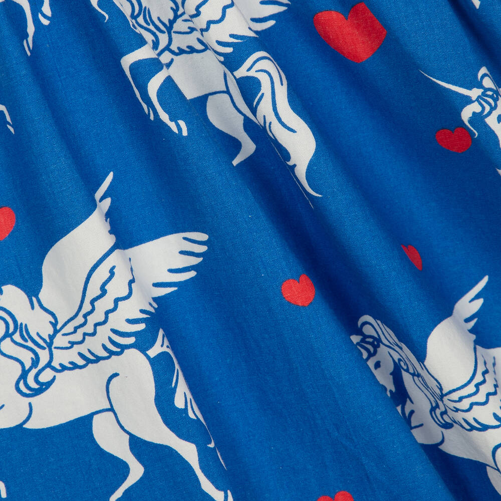 Rock Your Baby-Girls Blue Cotton Unicorn Dress | Childrensalon Outlet