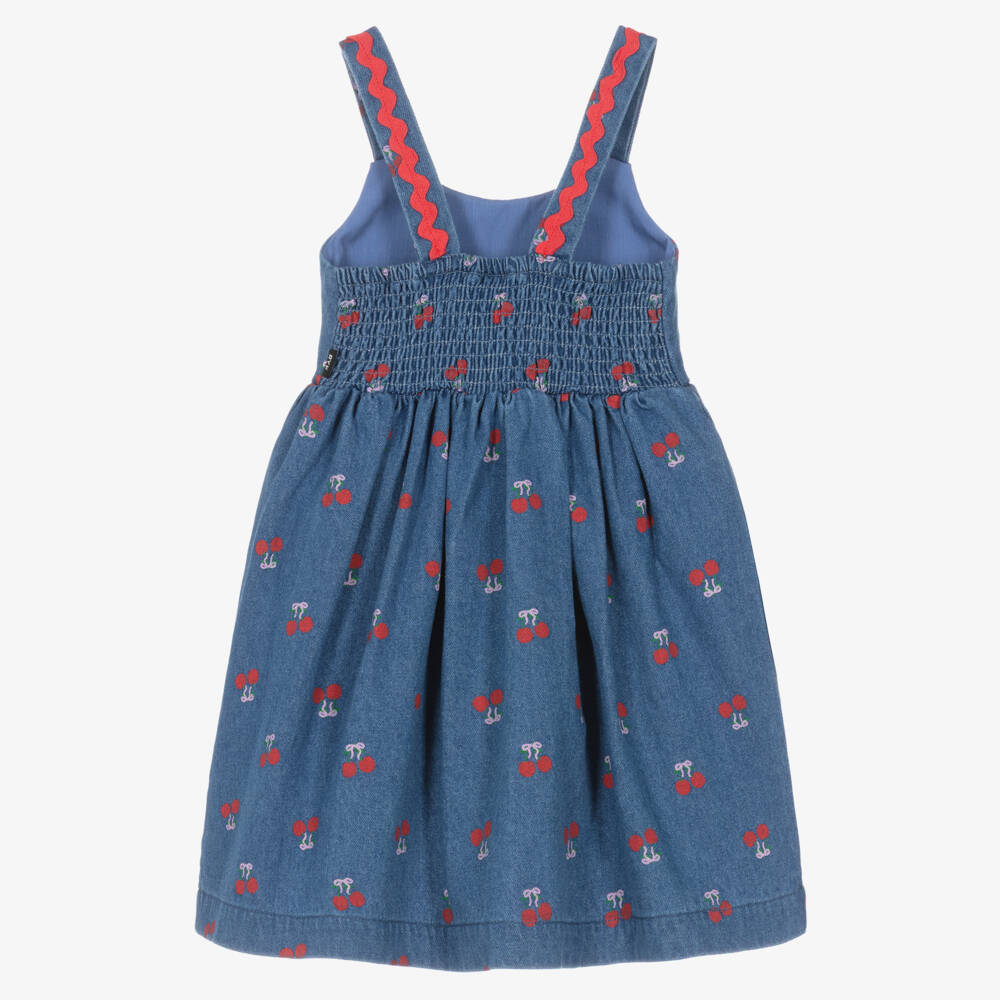 Rock Your Baby-Girls Blue Denim Dress with Cherry Print | Childrensalon Outlet