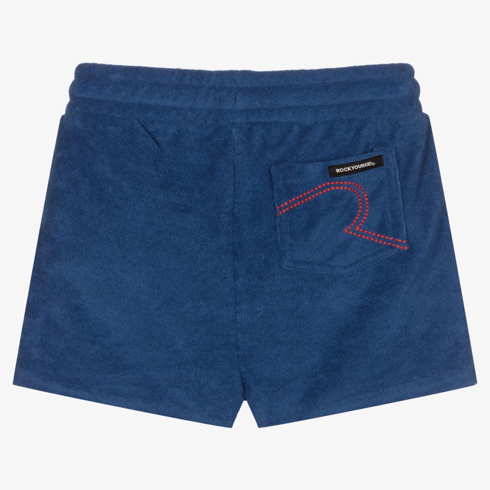 Rock Your Baby-Girls Blue Happy Hearts Shorts | Childrensalon Outlet