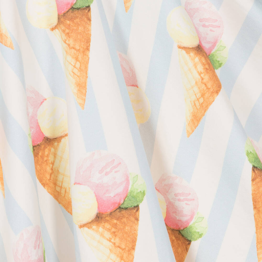 Rock Your Baby Girls Blue Striped Cotton Ice Cream Dress Childrensalon Outlet