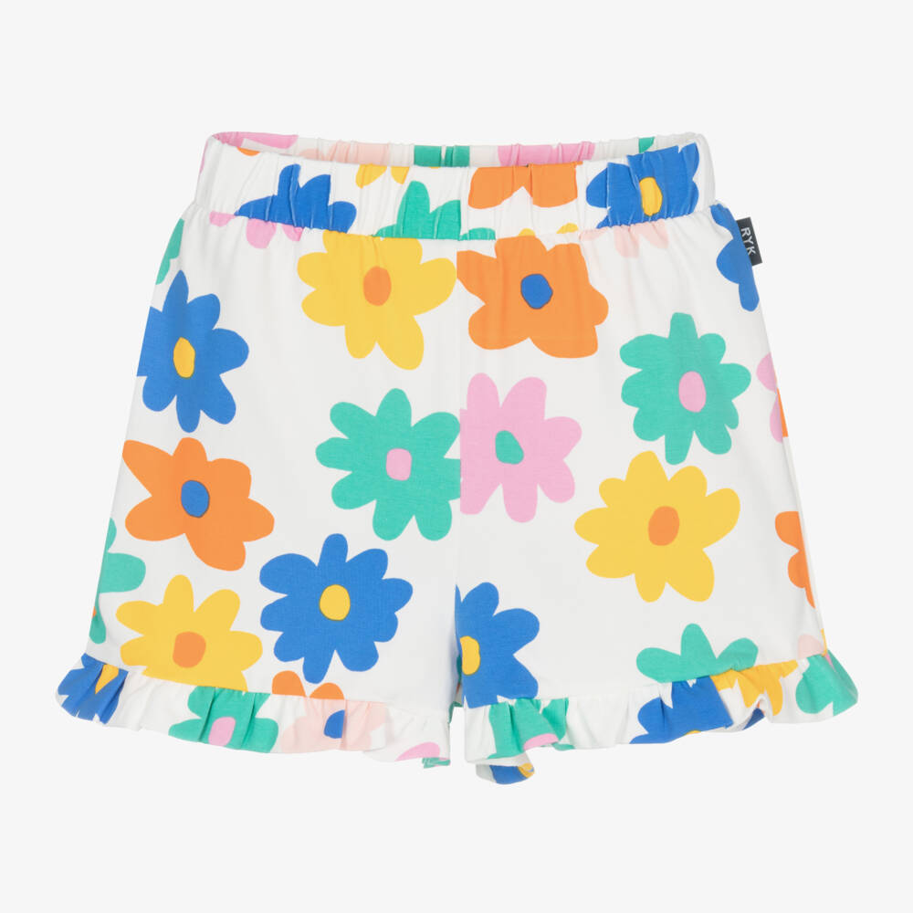 Rock Your Baby-Girls Colourful Floral Cotton Shorts | Childrensalon Outlet