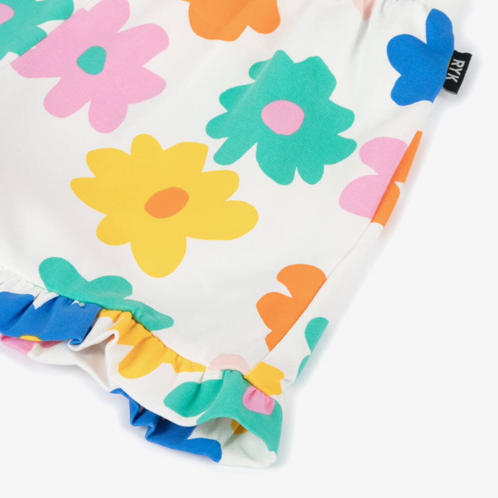 Rock Your Baby-Girls Colourful Floral Cotton Shorts | Childrensalon Outlet