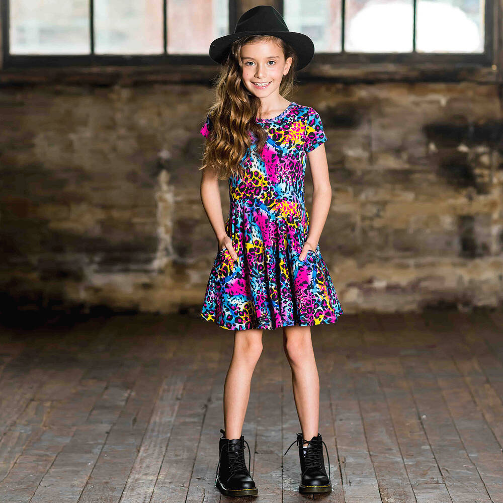 Rock Your Baby-Хлопковое платье с леопардовым принтом для девочек | Childrensalon Outlet